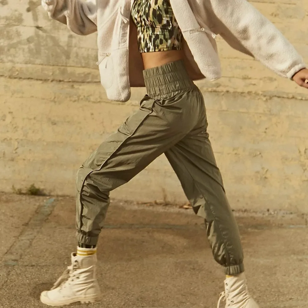 NWT Free People Olive Green Track Joggers